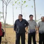 Managing Director of Serayu Group together with head of district police (Kapolres) Kuningan ( Mrs. Yoyok ) at Serayu's garden, year 2009